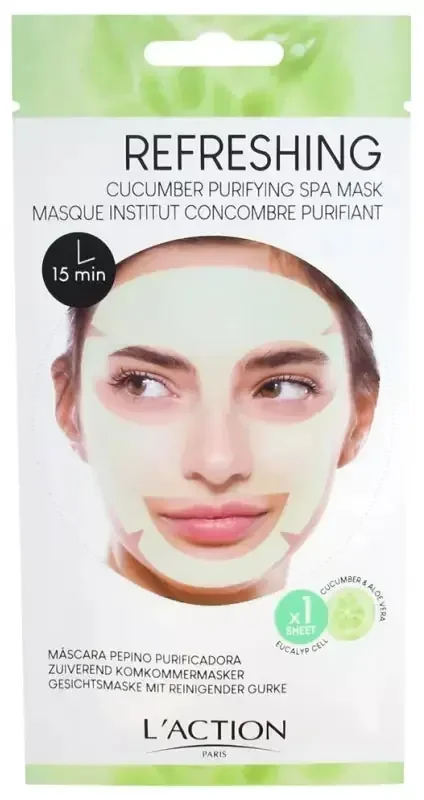 L‘Action Paris Masque Tissu Purifiant Concombre-l‘Action
