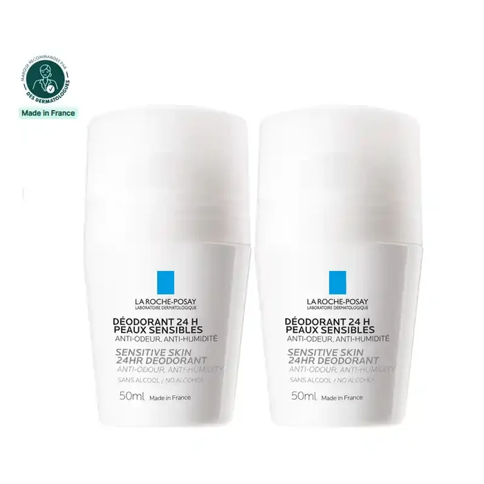 La Roche-Posay deodorant 24h peaux sensibles roll-on lot de 2x50ml
