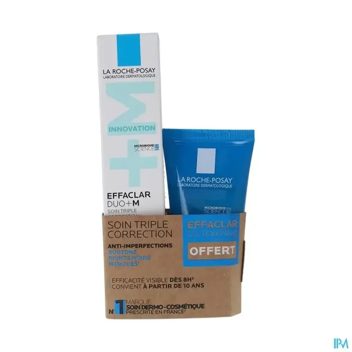 La roche posay effaclar duo+ m soin correcteur 40ml + gel moussant 40ml
