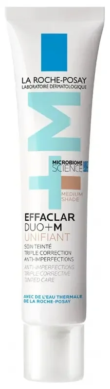 La Roche-Posay Effaclar Duo+M Soin Teinté Triple Correction Anti-Imperfections 40 ml – Teinte Médium
