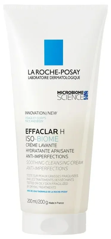 La Roche-Posay Effaclar H Iso-Biome Crème Lavante Hydratante Apaisante Anti-Imperfections 200 ml