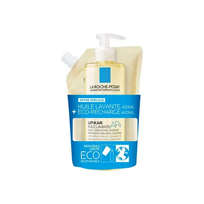 La Roche-Posay Lipikar AP+ huile lavante 400ml + eco-recharge 400ml