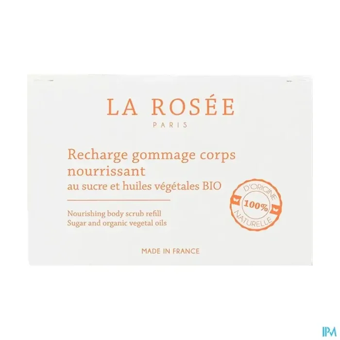 La rosée gommage corps nourrissant au sucre et aux huiles vegetale bio recharge 200g
