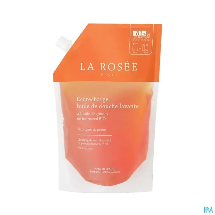 La rosée huile de douche à l‘huile de graine de tournesol bio ecorecharge 800ml