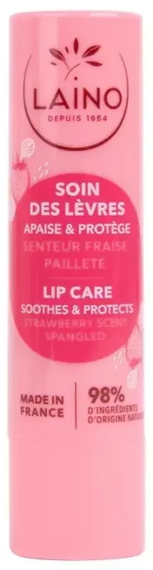 Laino Soin Des Lèvres Pailleté Senteur Cassis 4 g – Senteur Fraise Pailleté