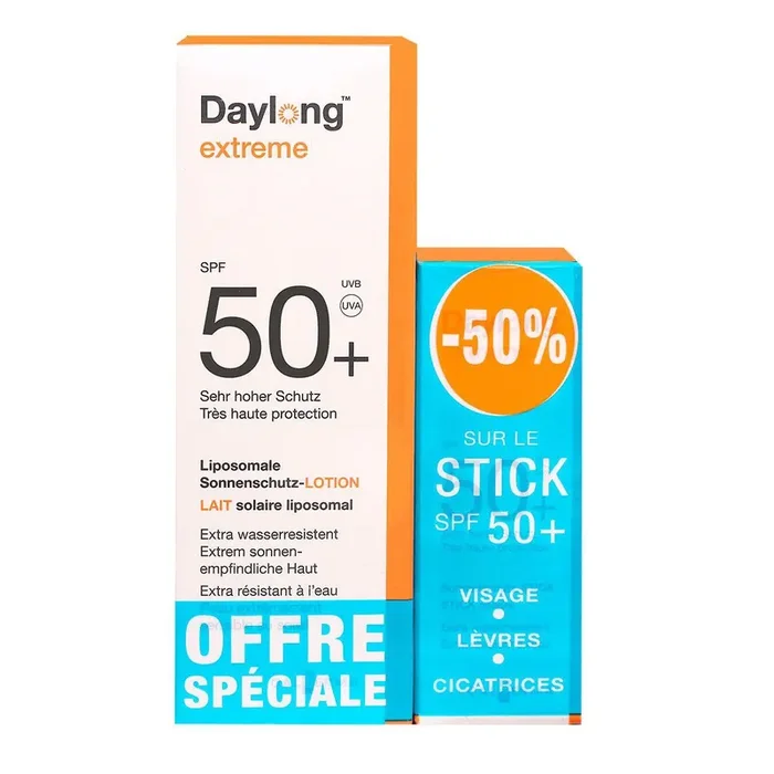 Lait liposomal SPF50+ 50ml + stick offert