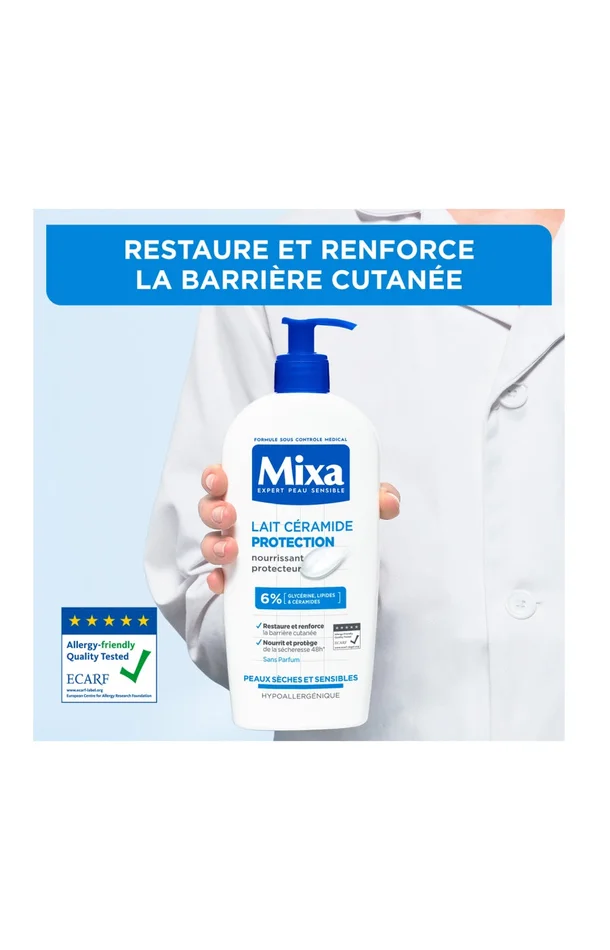 Lait nourrissant protecteur – Céramides & glycérine – Peaux sèches & sensibles – 250 ml