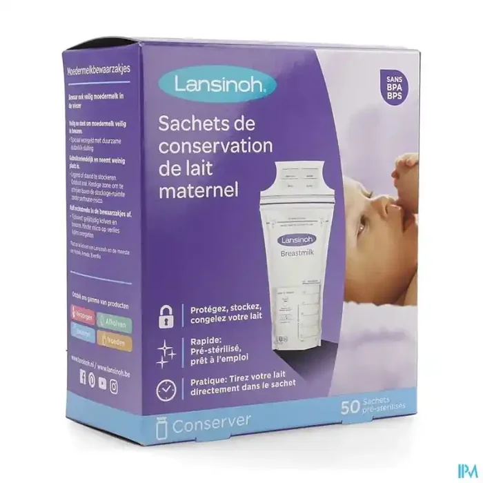 Lansinoh sachet conservation lait maternel