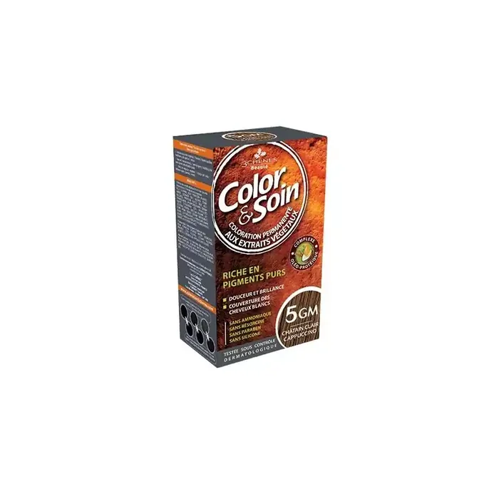 Les 3 chenes color & soin coloration chatain clair cappuccino 5GM 135ml