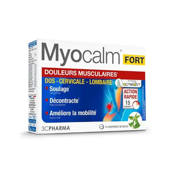 Les 3 Chênes Myocalm fort – douleurs musculaires 15 comprimés