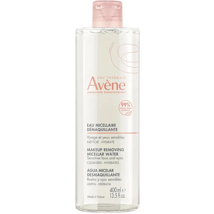 Les Essentiels – Eau Micellaire Démaquillante – Visage et Yeux – Peaux Sensibles, 400 ml