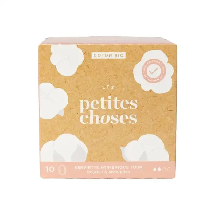 Les Petites Choses Serviette Hygienique Jour coton bio boite de 10
