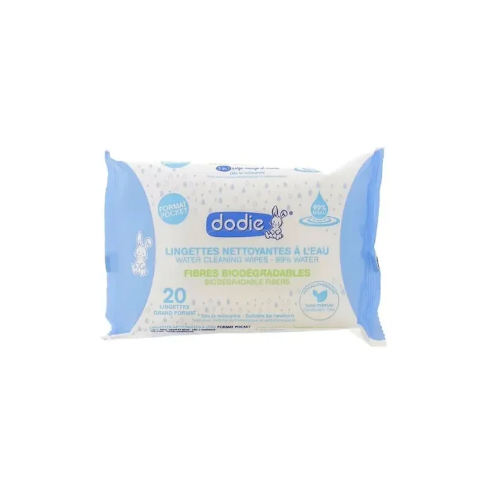LINGETTES NETTOYANTES à l‘EAU X20 DODIE