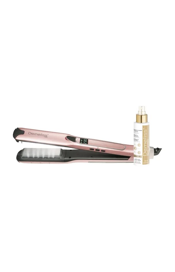 Lisseur professionnel – Plaques titanium – 230°C – Rose