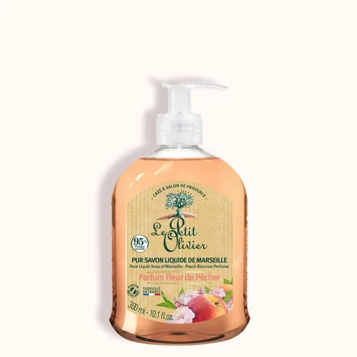 Lot de 12 – Pur Savon Liquide de Marseille – Parfum Fleur de Pêcher