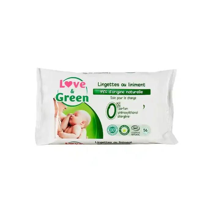 Love & Green lingettes au liniment 56 pieces
