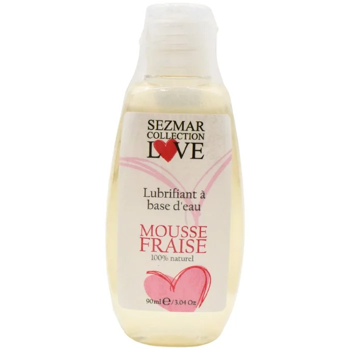 Lubrifiant à base d’eau 100% naturel – Mousse fraise – 90 ml