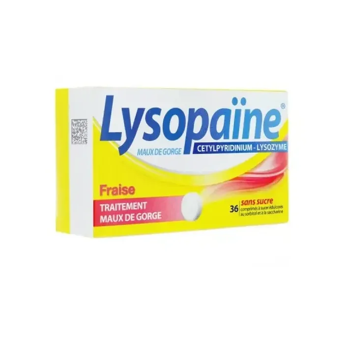 Lysopaine sans sucre comprime à sucer fraise 18 x2