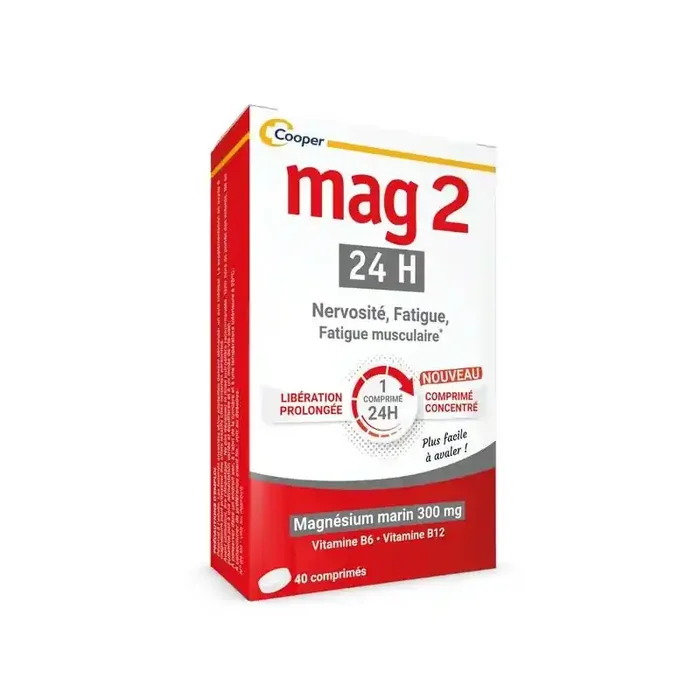 MAG 2 300MG 24H NERVOSITÉ FATIGUE 40 COMPRIMES COOPER