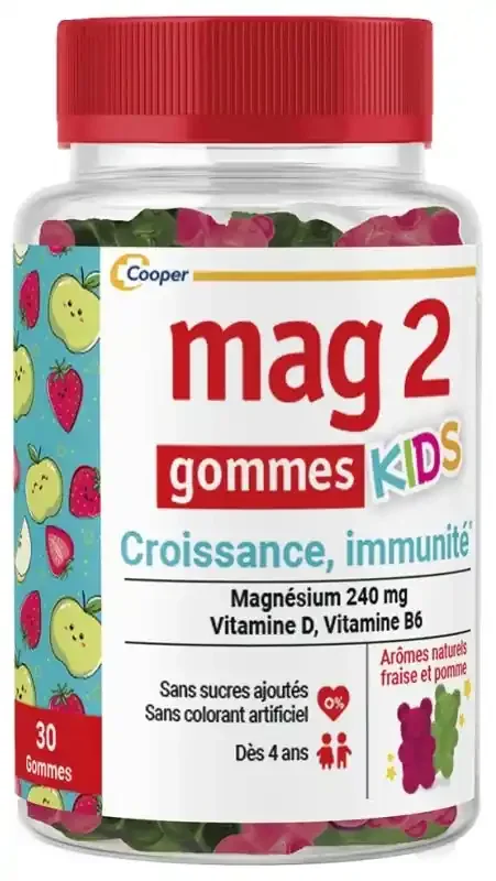 Mag 2 Kids Croissance et Immunité Magnésium 30 Gommes