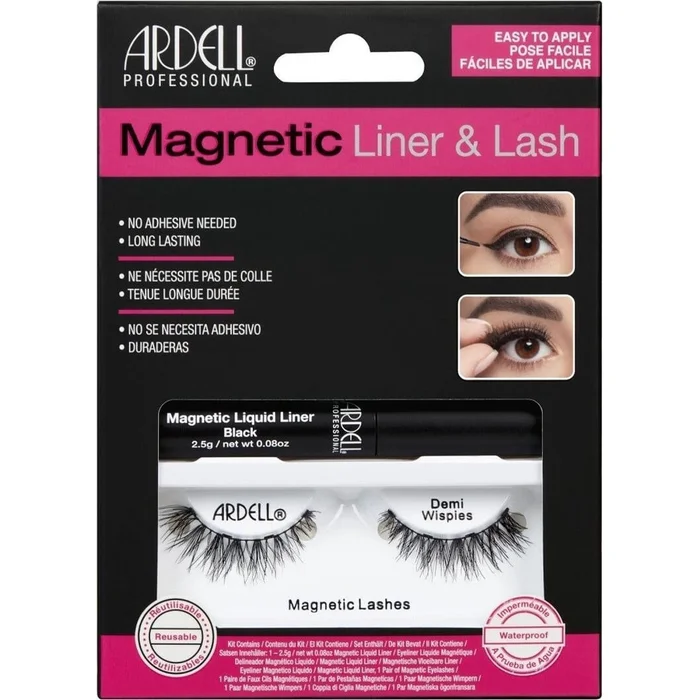 Magnetic Liquid Liner & Lash – Demi Wispies – Kit Faux Cils Eyeliner Magn&eacute;tique