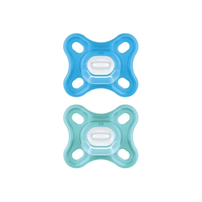 Mam 2 sucettes comfort bleu silicone +0 mois