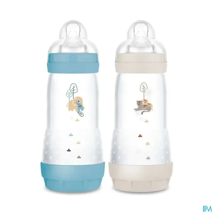Mam biberon easy start anticolique 320ml ocean + sable tetine debit 3 x2