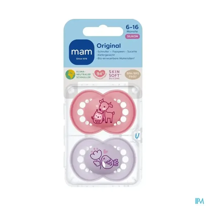 Mam sucette original nature +18m silicone x2