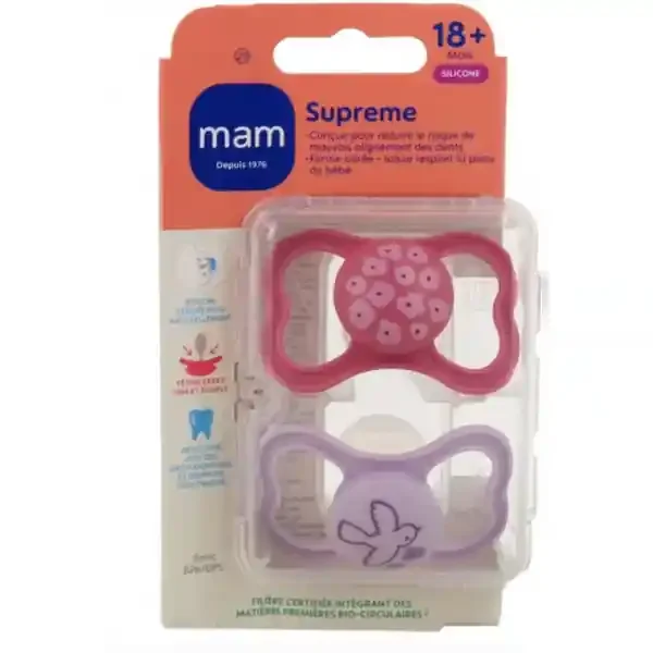 Mam Sucette Supreme 18+ Mois Silicone x 2
