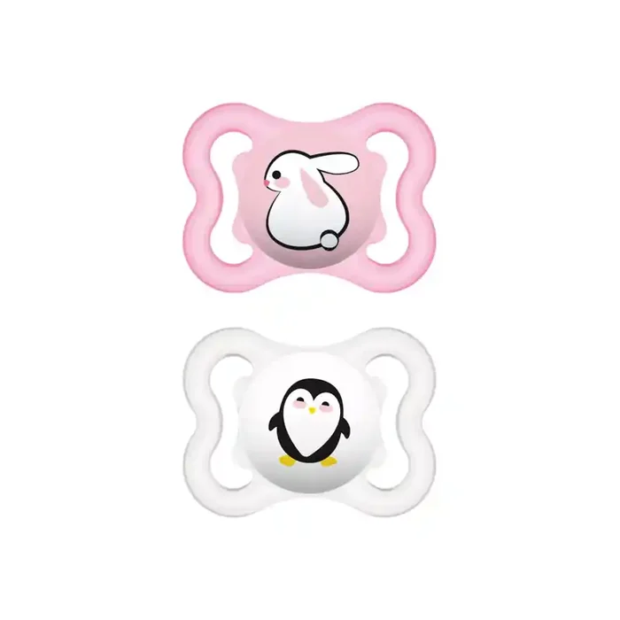 Mam supreme trends 2 sucettes lapin et pingouin 2-6 mois