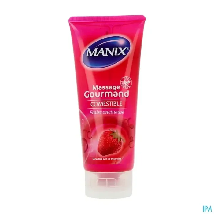 Manix gel massage gourmand fraise onctueuse 200ml