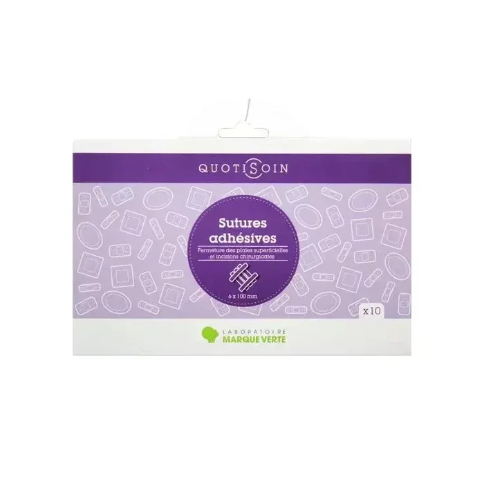 Marque verte abso gp suture adhesive 6mm x 100mm 10
