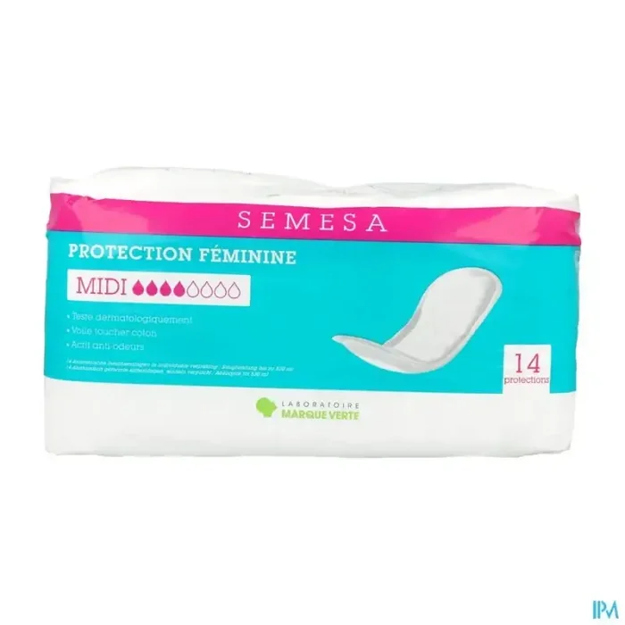 Marque verte semesa protections anatomiques midi 4g sachet de 14