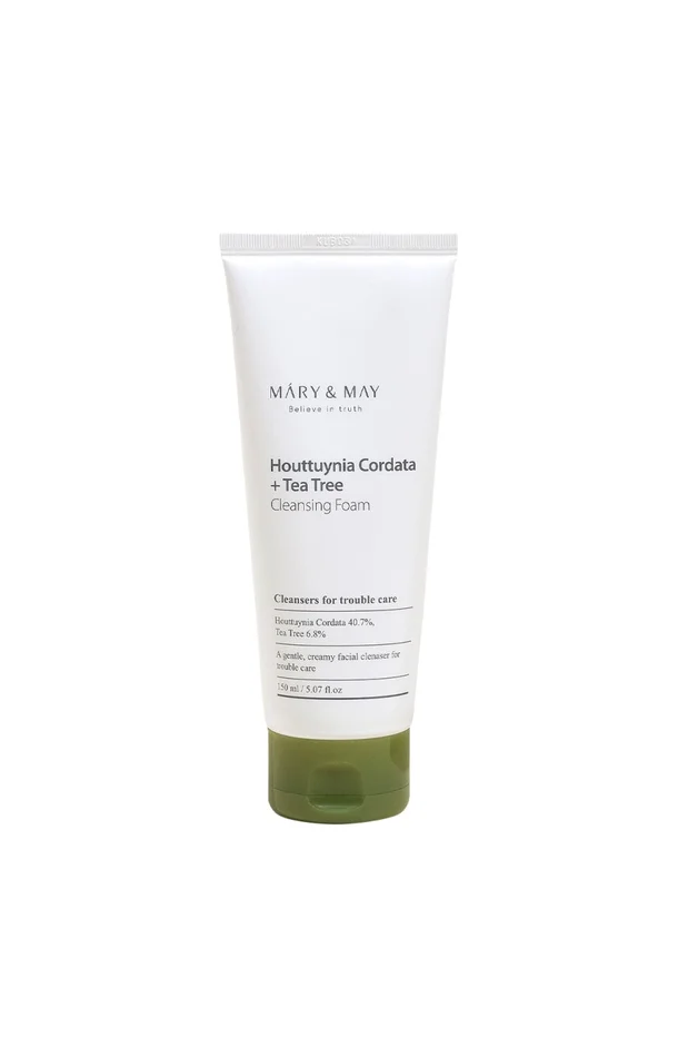 Mary&May – Mousse nettoyante purifiante – Arbre à thé – Peaux mixtes à grasses – Visage