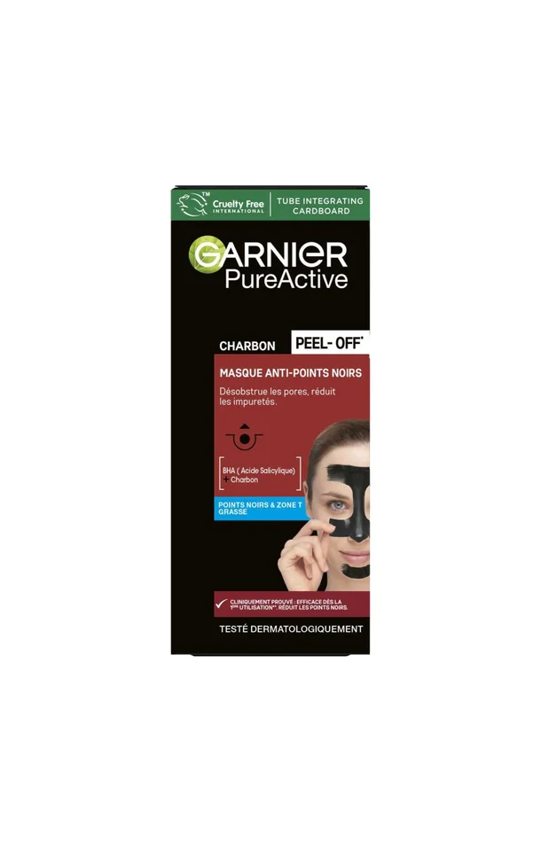 Masque anti-points noirs – PureActive – Charbon – Peaux grasses