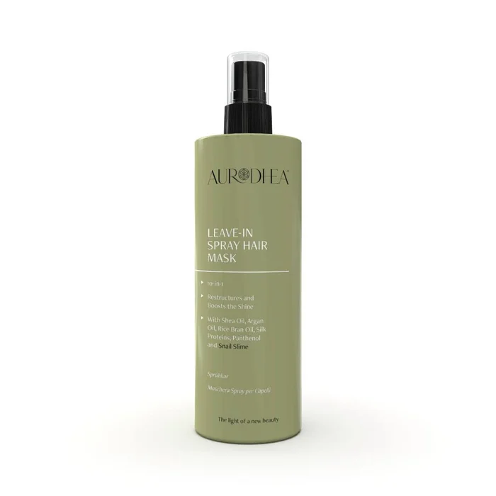 Masque Capillaire en Spray à la bave d’escargot-Enrichi en huiles de Karité, Argan, son de Riz, Protéines de la Soie et Panthén