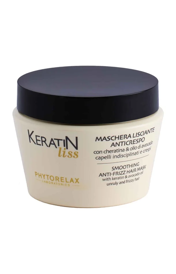 Masque capillaire lissant – Kératine & huile d’avocat – Cheveux – 250 ml