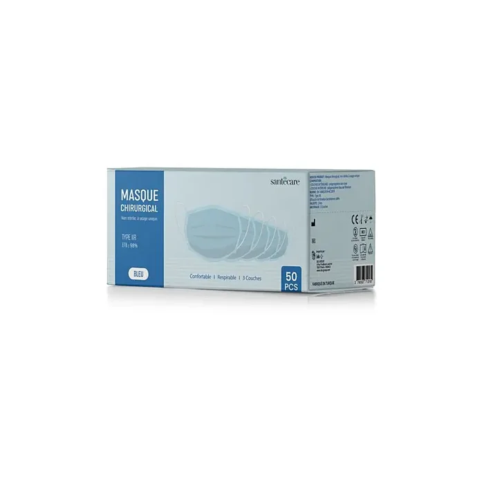 Masque chirurgical adulte 3plis 50 labo inconnu 21