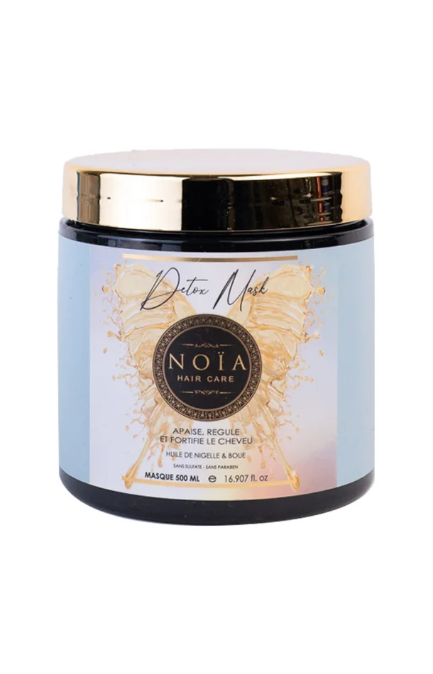 Masque détoxifiant – Huile de nigelle & boue – Cheveux secs, abîmés ou ternes – 500 ml