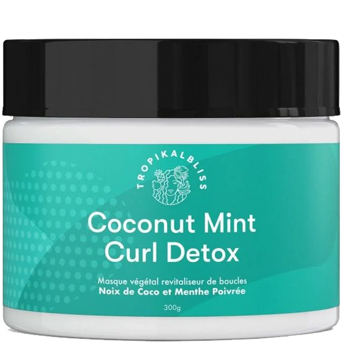 Masque détoxifiant – Noix de coco & menthe poivrée – Cheveux texturés – 300 g