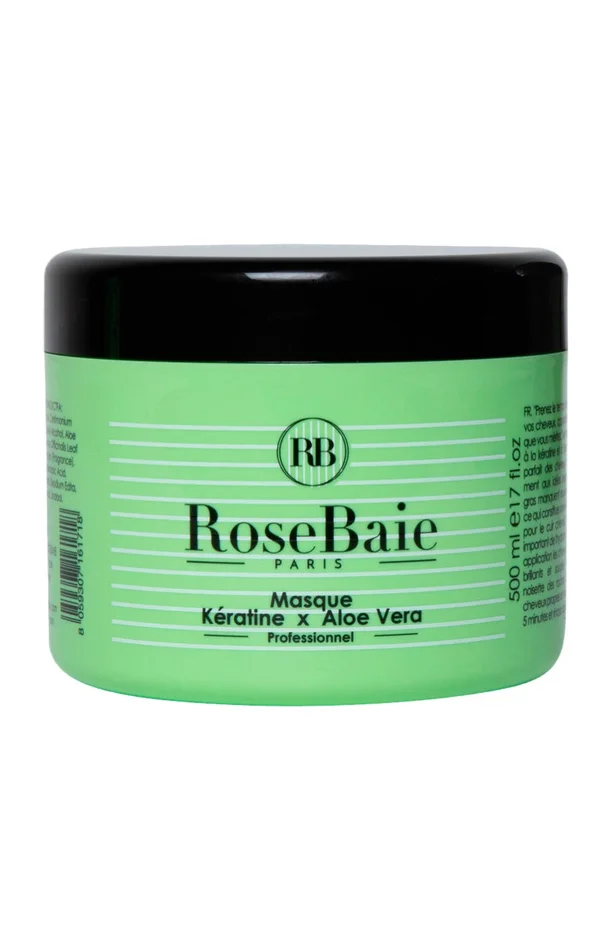 Masque hydratant – Kératine & aloe vera – Cheveux fragilisés – 500 ml