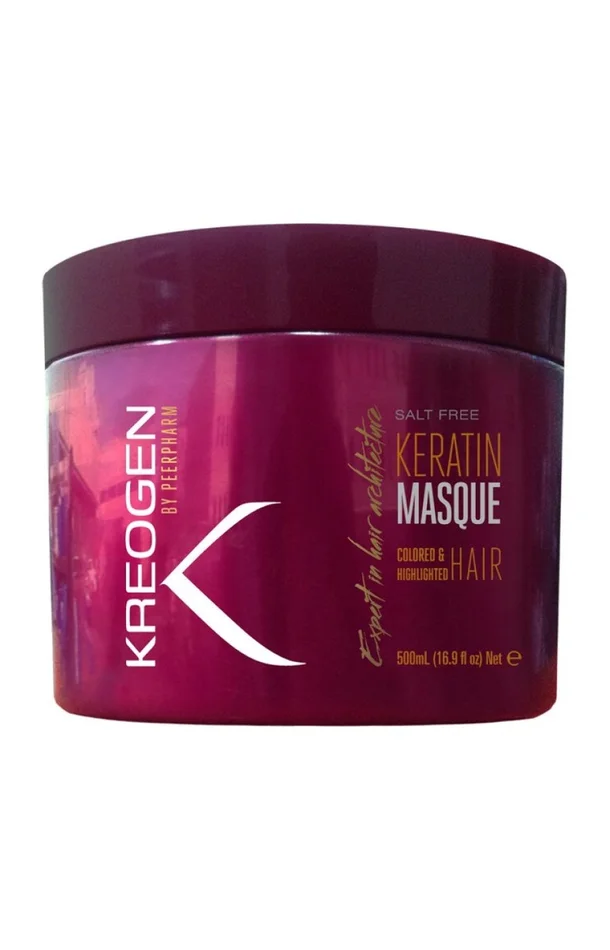 Masque hydratant – Kératine – Cheveux colorés & méchés – 500 ml