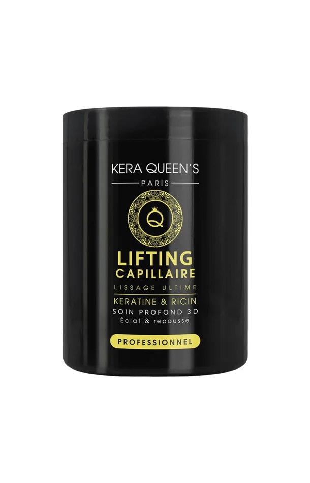 Masque lifting capillaire éclat & repousse – Kératine & ricin – Tous types de cheveux – 1 L