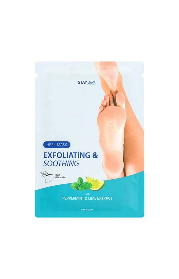 Masque pour les talons exfoliant & apaisant – Menthe poivrée & citron vert – 10 paires