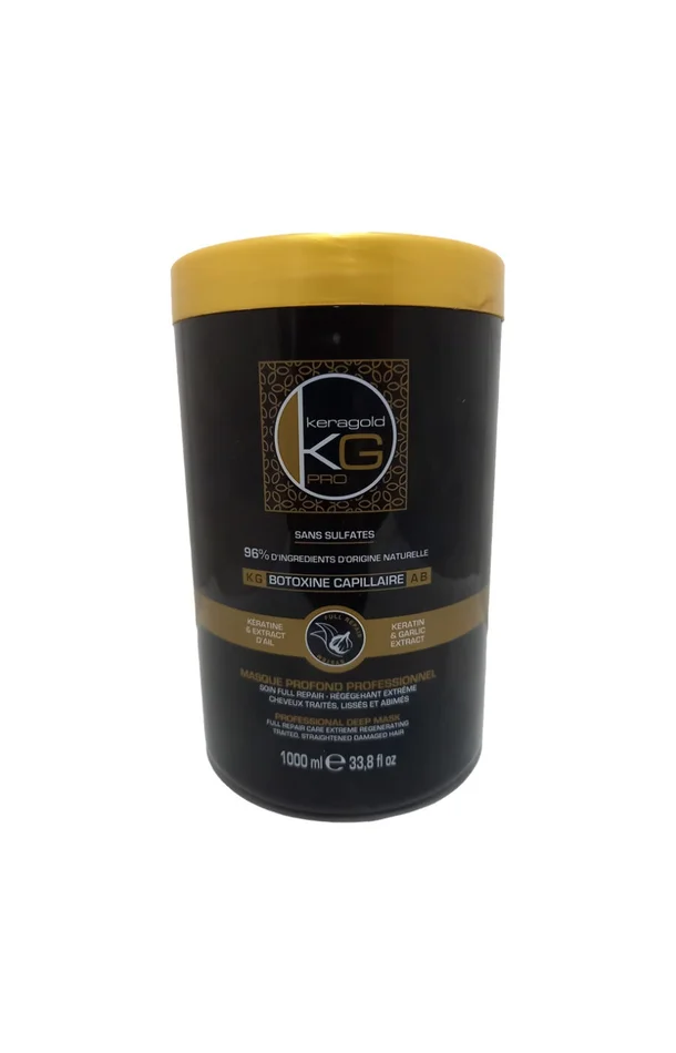 Masque régénérant – Botoxine – Kératine & extrait d’ail – Cheveux lissés & abîmés – 1 L