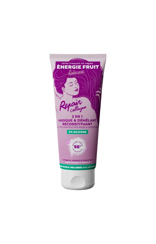 Masque réparateur – Collagène & vitamine B – Cheveux très abîmés – 200 ml