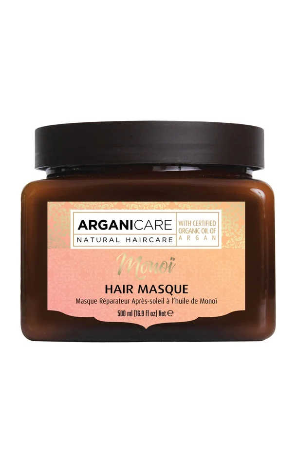 Masque réparateur après-soleil – Huile de monoï – Cheveux fragilisés – 500 ml