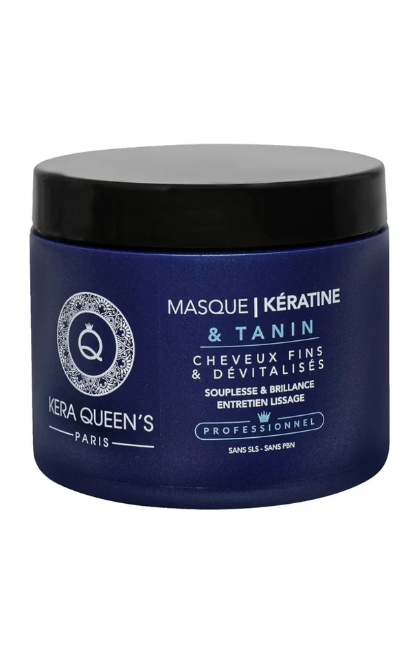 Masque souplesse & brillance – Kératine & tanin – Cheveux fins & dévitalisés – 500 ml