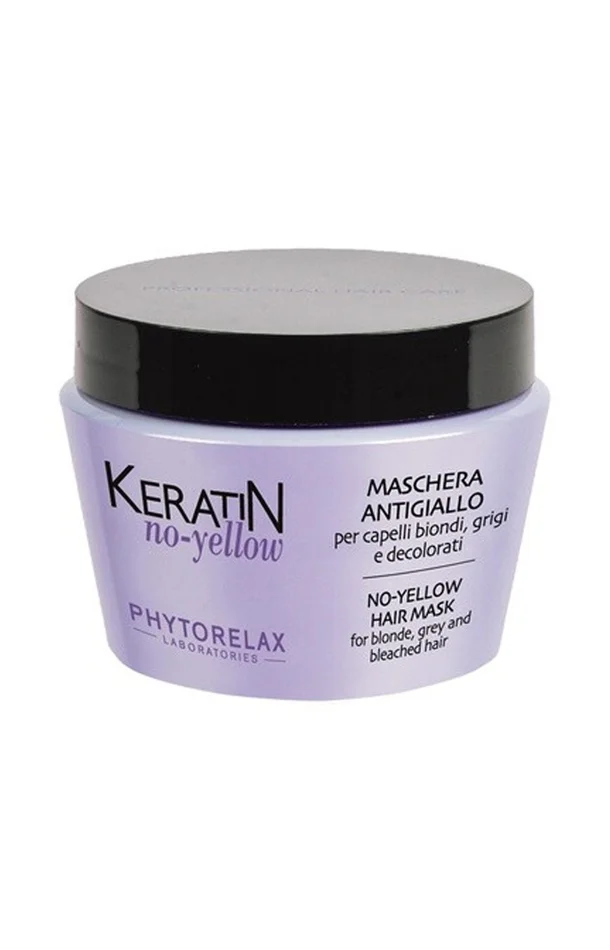 Masque violet – Keratin no-yellow – Cheveux blonds, gris & décolorés – 250 ml