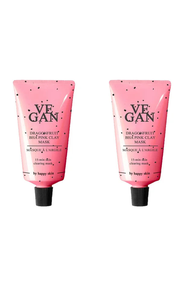 Masques à l’argile purifiants – Fruit du dragon & BHA – Visage – 2 x 50 ml